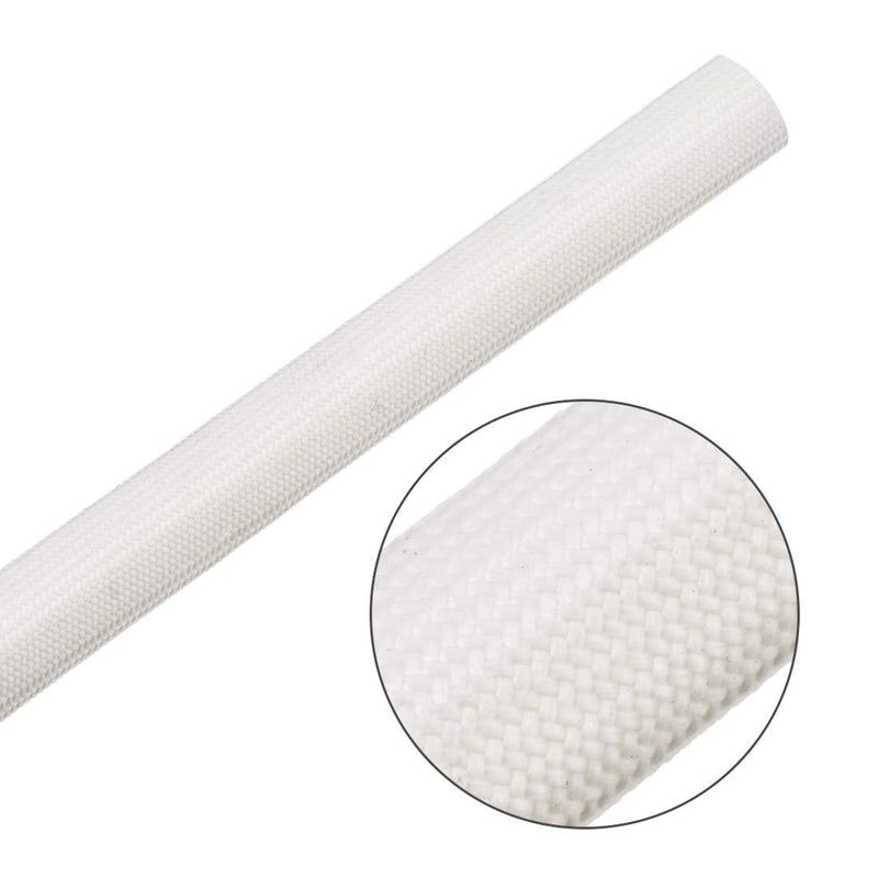  [AUSTRALIA] - uxcell Insulation Braid Sleeve, 33Ft-12mm High TEMP Silicone Fiberglass Sleeve White