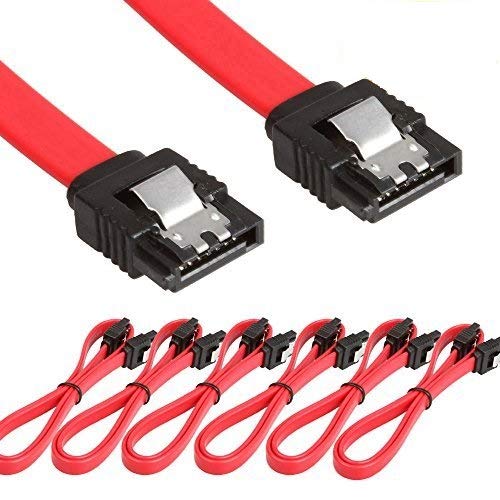  [AUSTRALIA] - LINESO 6 Pack Straight SATA III Cable 6.0 Gbps 18 Inches (red)