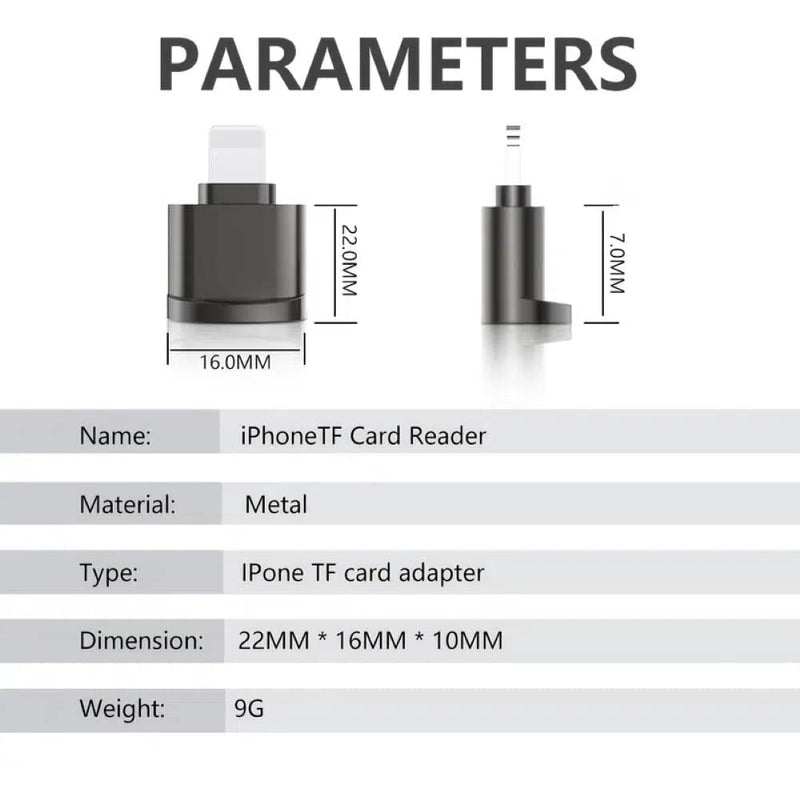  [AUSTRALIA] - Micro TF SD Card Reader Converter: Boost Your iPhone/iPad Memory with OTG to Micro TF SD Card Reader Adapter! Compatible with iPhone 14/13/12/Pro/11/X/XR/Max/8 & iOS 13 (Silver Metallic) Silver Metallic