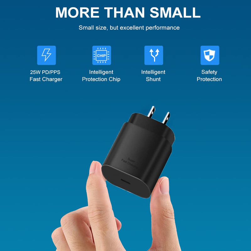  [AUSTRALIA] - 25W Super Fast Charger Type C Wall/Car Charger Combo Kit for Samsung Galaxy S23 S22 S21 S20 Ultra Plus A53 A52 A14 A13 A23 A03s A42 A32 Xcover 6 Pro Google Pixel 7 6a Moto LG 3.3ft/6.6ft USB C Cable