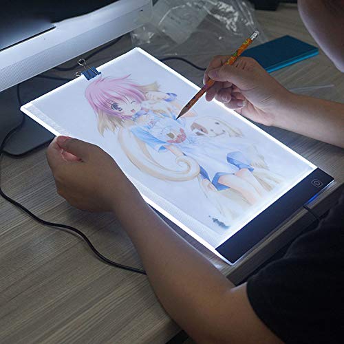  [AUSTRALIA] - A4 Ultra-Thin Portable LED Light Box Tracer USB Power LED Artcraft Tracing Light Pad Light Box for Artists,Drawing, Sketching, Animation LED pad a4