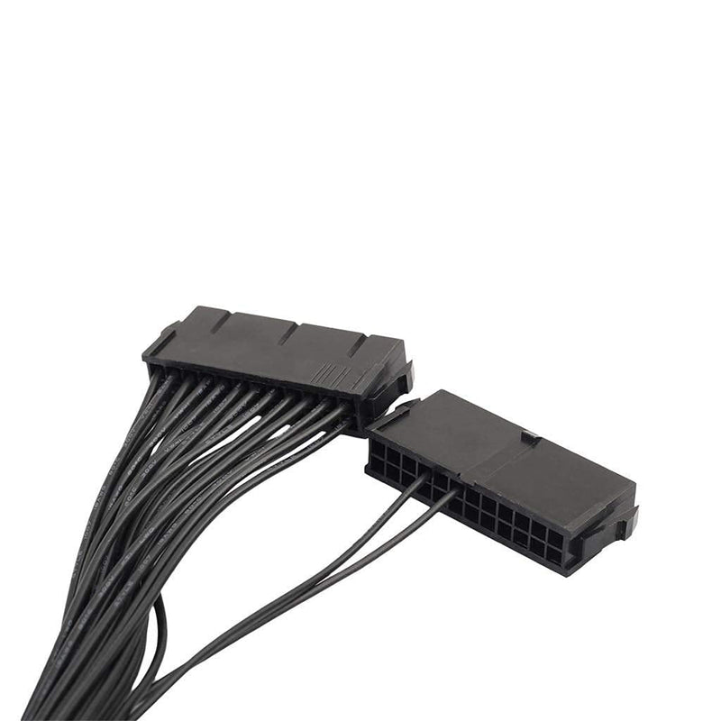  [AUSTRALIA] - Dual PSU Adapter,Dual PSU Power Supply 24 Pin Extension Cable, for ATX Mainboard Motherboard Adapter Extension Kit - 24 pin to 24(20+4) pin - 11.8 inch/ 30cm