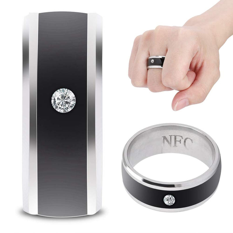  [AUSTRALIA] - awstroe Easy to Use NFC Smart Ring, Metal Material Universal Smart Ring, for Mobile Phone(size11) size11