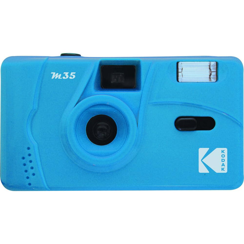  [AUSTRALIA] - Kodak M35 Instant Camera Starter Bundle: 2 Kodak GC36 Film + 4 Pack AAA Batteries + Lens Cleaning Cloth (Blue) Blue