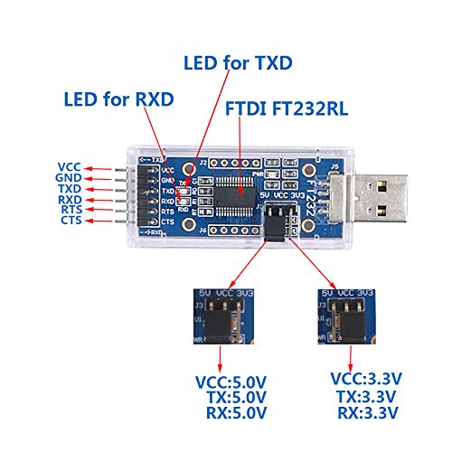 DSD TECH USB to TTL Serial Adapter with FTDI FT232RL Chip Compatible with Windows 10, 8, 7 and Mac OS X - LeoForward Australia