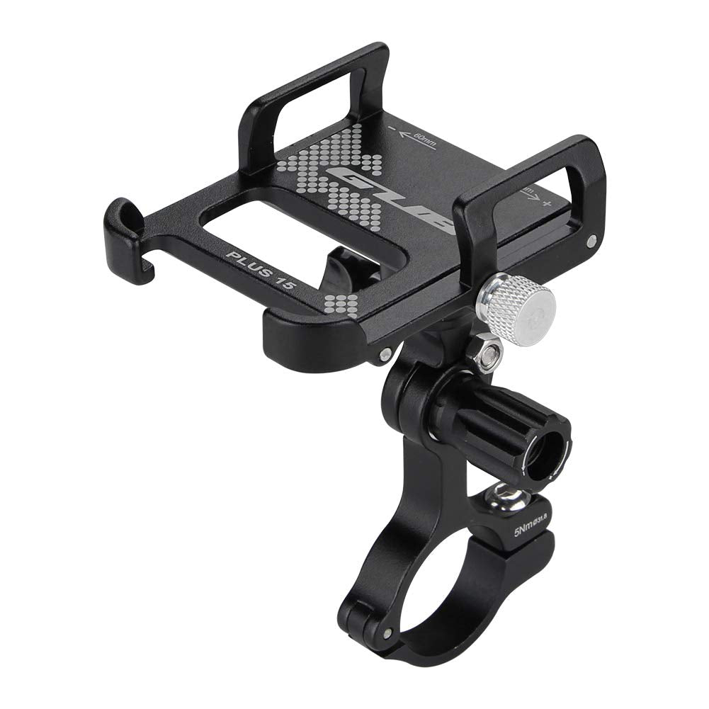  [AUSTRALIA] - Youerle GUB Bicycle Phone Mount - Plus 15 Rotatable Bicycle & Motorcycle Phone Holder,4-7 Inch Alloy Bike Phone Holder with 360° Rotation Adjustable for iPhone 11 12, Samsung S20 GPS,Black,10*9*9CM