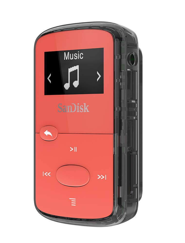 [AUSTRALIA] - SanDisk 8GB Clip Jam MP3 Player, Red - microSD card slot and FM Radio - SDMX26-008G-G46R MP3 Player Only