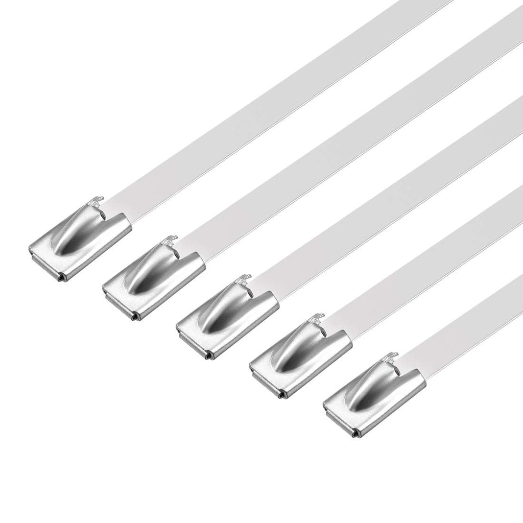  [AUSTRALIA] - uxcell 30 Inch Stainless Steel Cable Zip Ties 0.18 Inch Width Metal Exhaust Wrap 35pcs