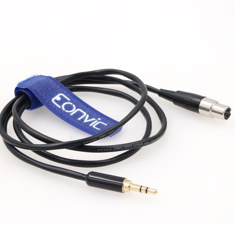  [AUSTRALIA] - Eonvic 3.5mm 1/8" TRS Male Plug to 3 pin Mini-XLR Female Pro Lapel Mic Audio Cable (100cm/39inch) 100cm/39inch