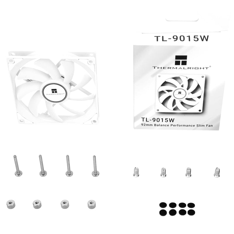  [AUSTRALIA] - Thermalright TL-9015W 92mm Slim White Fan, 15mm Thick, PWM Control, 2700RPM, Balance Performance Case Fan