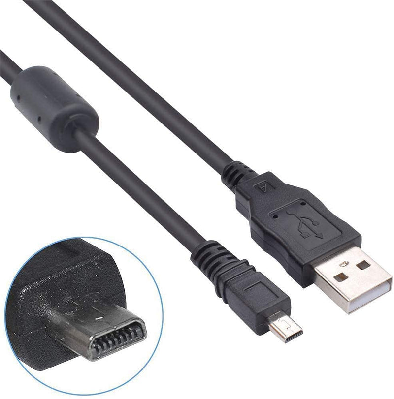 [AUSTRALIA] - UC-E6 USB Data Cable Replacement Camera UC-E16 UC-E17 8 Pin Transfer Cord Compatible with Digital Camera SLR DSLR D750 D5300 D7200 D3200 Coolpix L340 L32 A10 P520 S6000 and More (1.5M/Black)