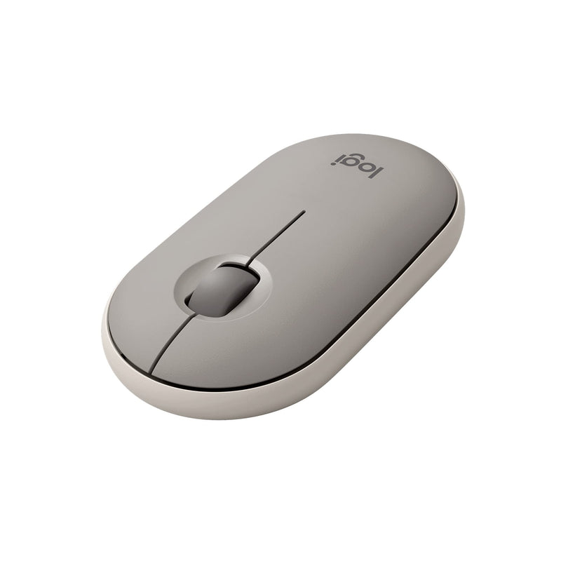  [AUSTRALIA] - Logitech Pebble Wireless Mouse with Bluetooth or 2.4 GHz Receiver, Silent, Slim Computer Mouse with Quiet Clicks For Laptop, Notebook, iPad, PC and Mac - Sand