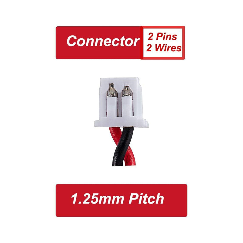  [AUSTRALIA] - LeFix Replacement RCT Battery w/ 2Pin 2Wire Connector for DELL Latitude D500 D510 D520 D530 D610 D620 D630 D810 d820 D830 E6420 E6430 E6530 E6520 E6540 E5530 E6230 E5430 E5440 E5540 E5250 E7240 Black