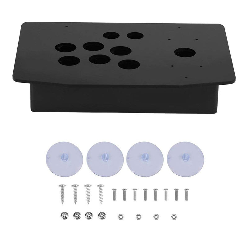  [AUSTRALIA] - FTVOGUE DIY Arcade Panel Black Case DIY Set Kits Acrylic Panel and Inclined Cases Replacement for Arcade Game