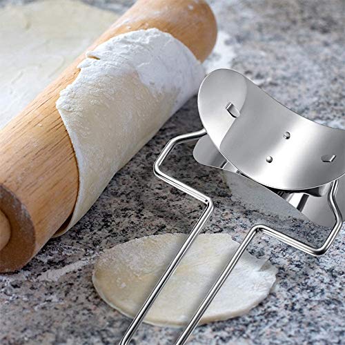  [AUSTRALIA] - SODIAL 4 Pcs Dumplings Maker, 2 Sizes Dumpling Skin Maker and 2 Sizes Dumpling Molds, Dough Press Cutter Dumpling Maker