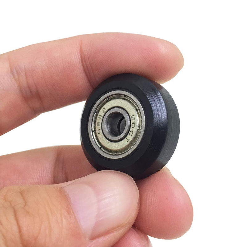  [AUSTRALIA] - AFUNTA 12 Pcs Big Plastic Pulley Wheels with Bearings Gear Perlin for 3D Printer, Compatible with CR-10 / CR-10S / CNC Router Hybrid – Black