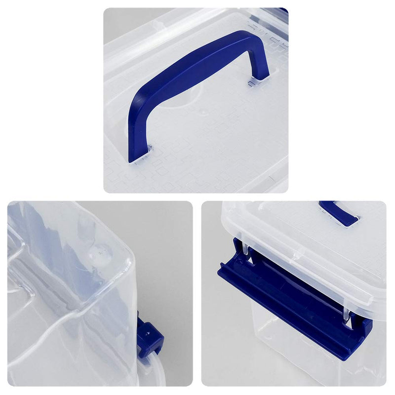  [AUSTRALIA] - EudokkyNA 6-Pack 3 Liter Storage Box, Small Plastic Bin with Handle