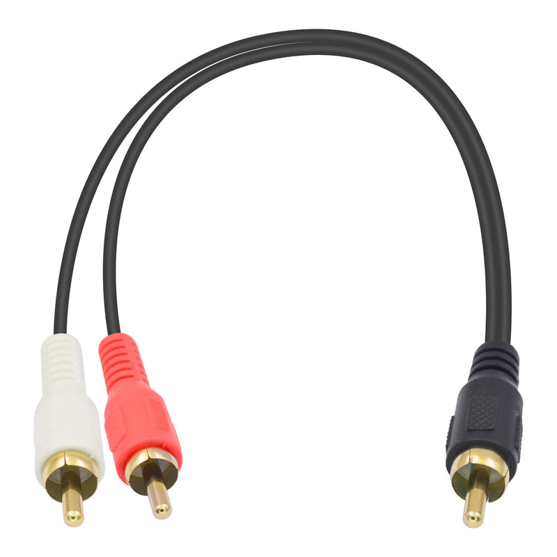  [AUSTRALIA] - Poyiccot RCA Splitter Male to Male Cable, RCA Y Splitter 1 RCA Male to 2 RCA Male Stereo Audio Subwoofer Cable, 2RCA to 1RCA Bi-Directional RCA Y Adapter Cable - 25cm/10inch