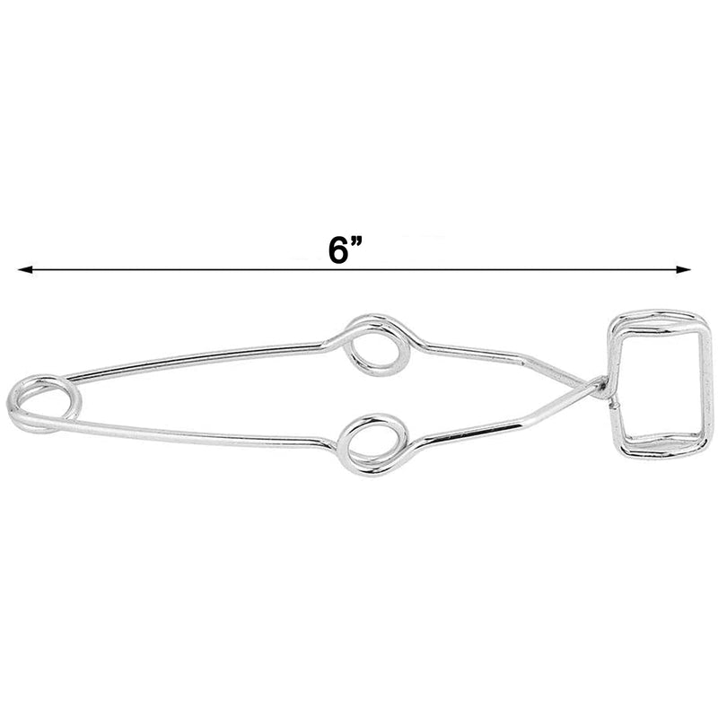  [AUSTRALIA] - 10 PCS Labs Stoddard Test Tube Clamp, Stainless Steel with Finger Grips, 6" Length