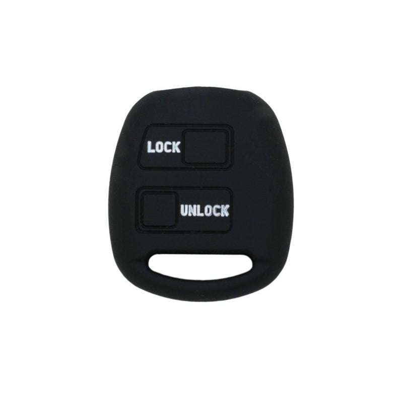 SEGADEN Silicone Cover Protector Case Skin Jacket Compatible with TOYOTA LEXUS 2 Button Remote Key Fob CV9404 Black - LeoForward Australia