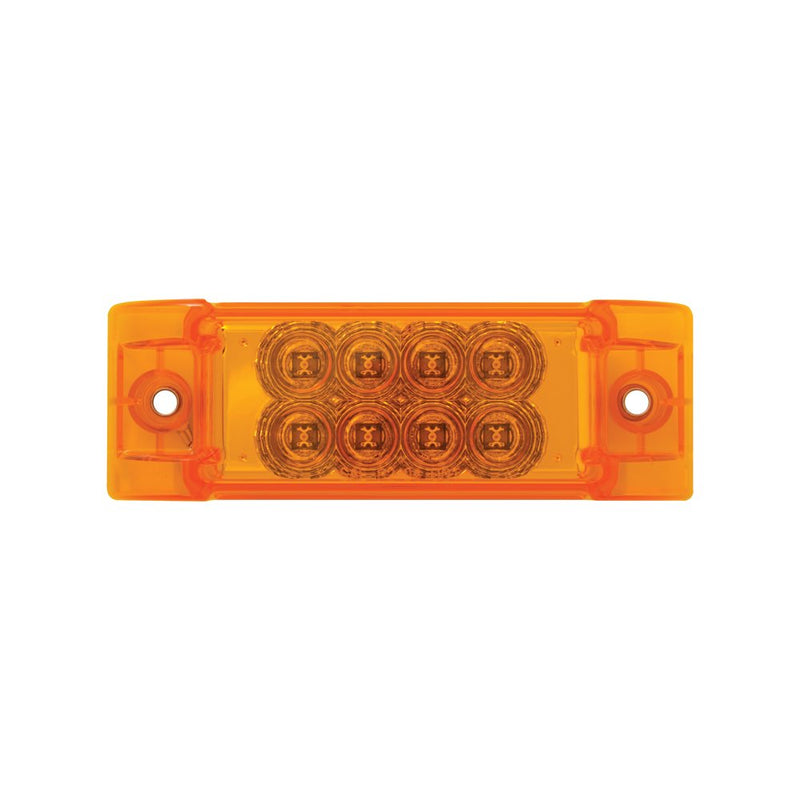  [AUSTRALIA] - Grand General 77660 Amber Rectangular Spyder 8-LED Marker and Clearance Sealed Light Amber/Amber