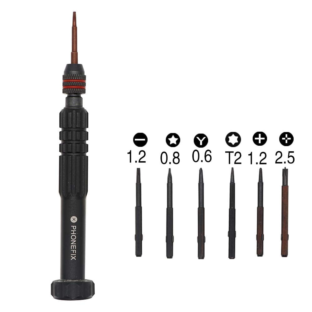  [AUSTRALIA] - DIYPHONE 6 in 1 Profession Screwdrivers Set For iPhone Repair Screwdriver Set Mobile Phone Opening Hand Tools Kit with 6 Bits 6-IN-1