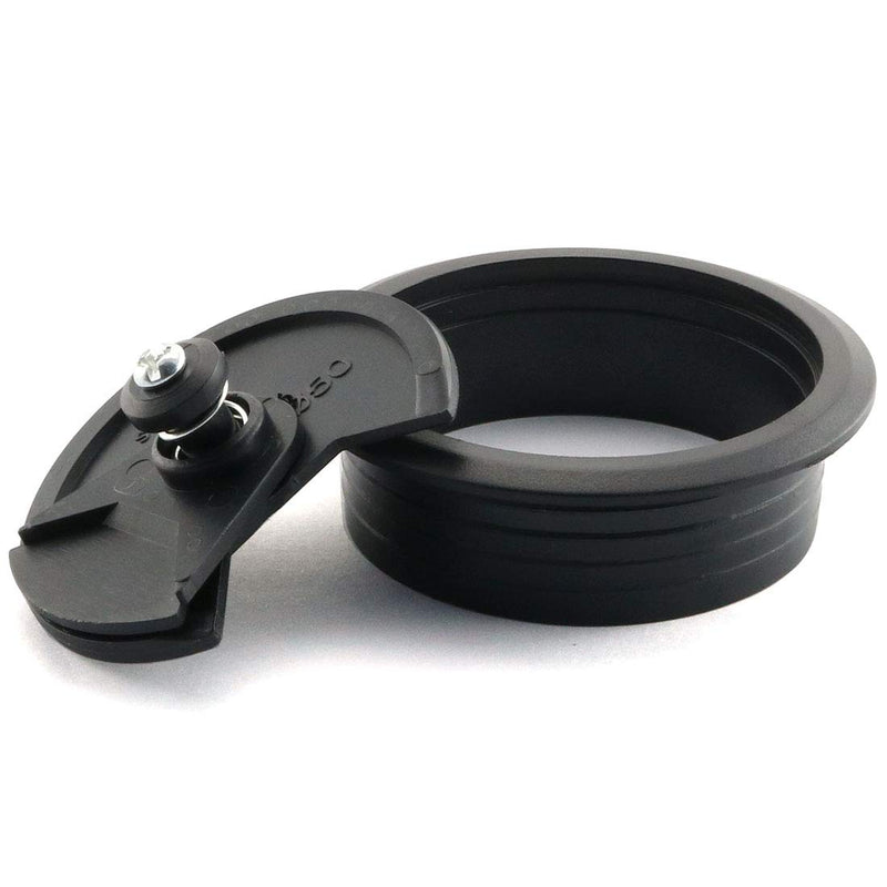  [AUSTRALIA] - HJ Garden 2pcs 2-3/8 inch Desk Wire Cord Cable Grommets Hole Cover for Office PC Desk Cable Cord Organizer Plastic Cover Black