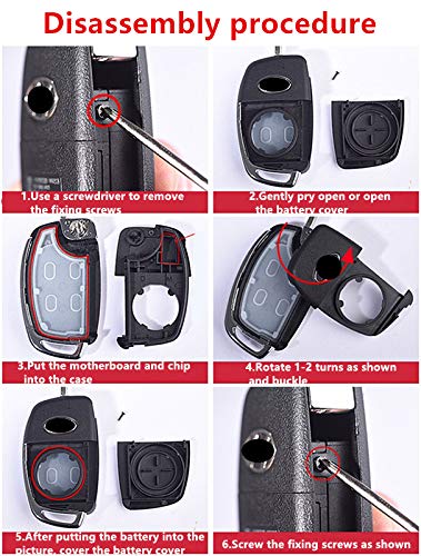  [AUSTRALIA] - 4 Buttons Uncut Blade Car Key Fob Case Shell for Hyundai Sonata Santa Fe Flip Floding Keyless Entry Remote Control Replacement Key Fob Cover Casing
