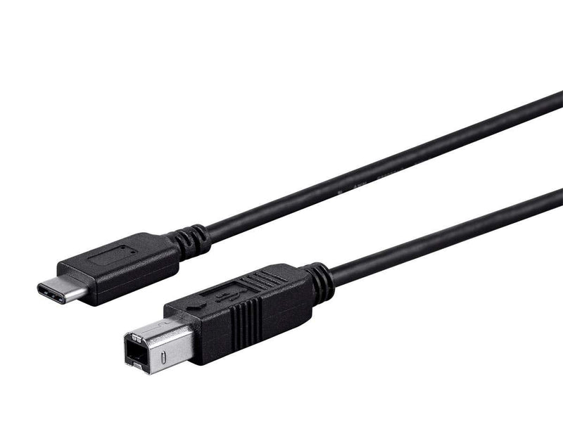  [AUSTRALIA] - Monoprice 2.0 USB-C to USB Type-B Printer Cable 480 Mbps 3.3ft Black 3.3 Feet