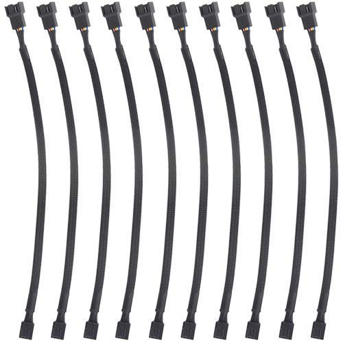  [AUSTRALIA] - WMYCONGCONG 10 PCS 10" 4 Pin Fan Extension Power Cable Computer PC Fan Power Extension Cable for PWM Fan Computer ATX Case