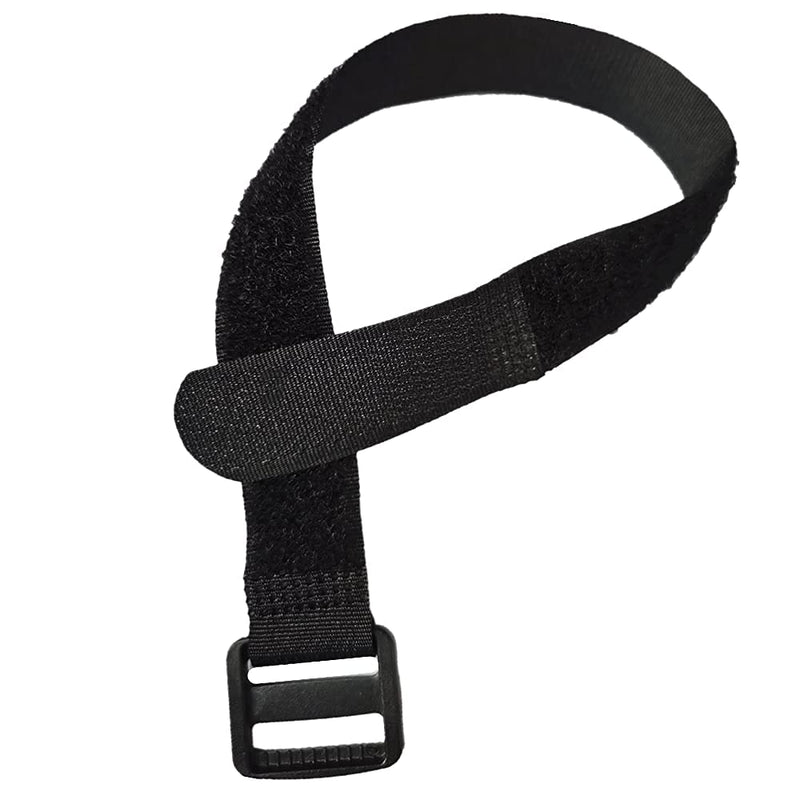  [AUSTRALIA] - XF-Vel Hook and Loop Cable Ties with Black Plastic Tri-Glide Slider Buckle Cable Straps Management Fasteners 50 pcs 11.8" Length Black