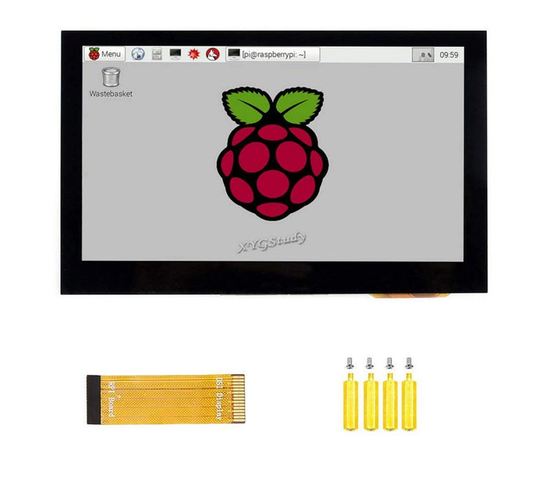  [AUSTRALIA] - 4.3 inch Raspberry Pi IPS LCD Capacitive Touch Display Screen 800×480 4.3inch IPS Wide Angle MIPI DSI Interface for Raspberry Pi 4 3 2 Model B B+ A+ Raspbian Retropie Ubuntu Driver Free @XYGStudy