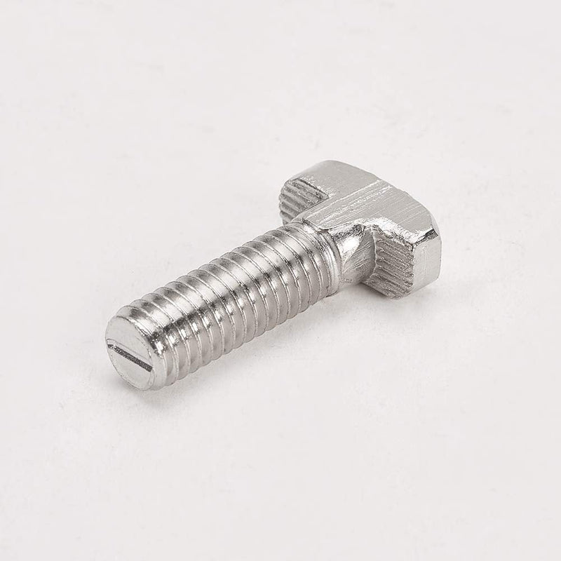  [AUSTRALIA] - MroMax M8-1.25x25mm T Slot Bolts Carbon Steel Drop-in Stud Sliding Screw Bolt Metric Hammer Head Bolt for European Standard 40 Series Aluminum Extrusions Silver 7Pcs