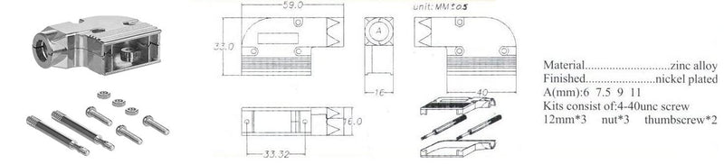  [AUSTRALIA] - CompuCablePlusUSA.com Best DB15 Female Solder Cup Connector DIY Kit Includes Solder Cup Connector, 90 Degree Angle Metal Hood, Strain Relief Grommet and Screws. (DB15 Female)