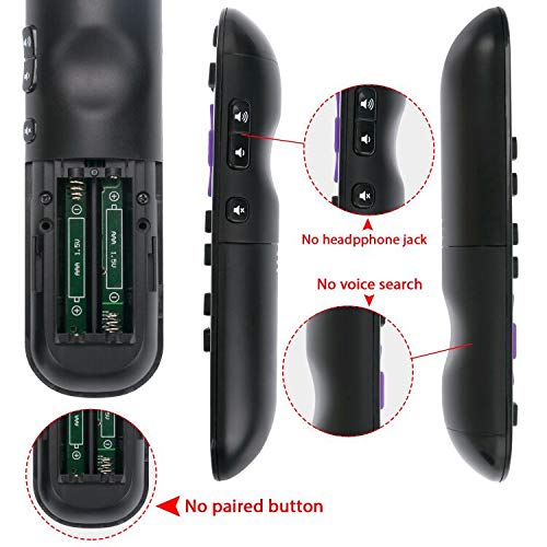 New RC280 Easy to use Remote Control with Netflix Sling hulu vudu Keys fits for TCL Roku TV 32FS4610R 32S800 32S850 32S3850 48FS3700 55FS3700 65S405 43S405 49S405 40S3800 55UP120 32S4610R 50FS3750 - LeoForward Australia