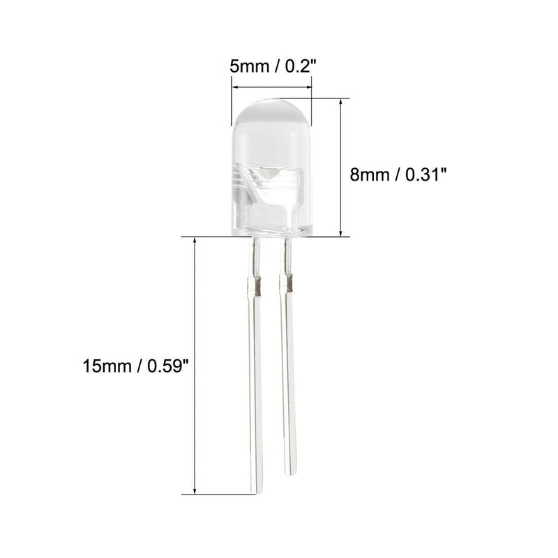  [AUSTRALIA] - uxcell 20pcs 5mm 940nm Infrared Emitter Diode DC 1.5V LED IR Emitter Light Emitting Diodes Clear Round Head