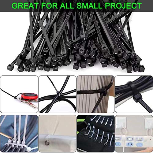  [AUSTRALIA] - zip ties 4 inch, heavy duty cable nylone cable ties (Bulk Pack of 1000 Black)