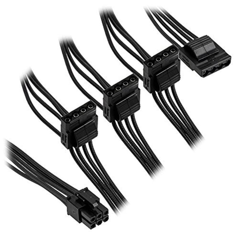 [AUSTRALIA] - Corsair CP-8920193 Premium Individually Sleeved Peripheral Cable, Black, for Corsair PSUs
