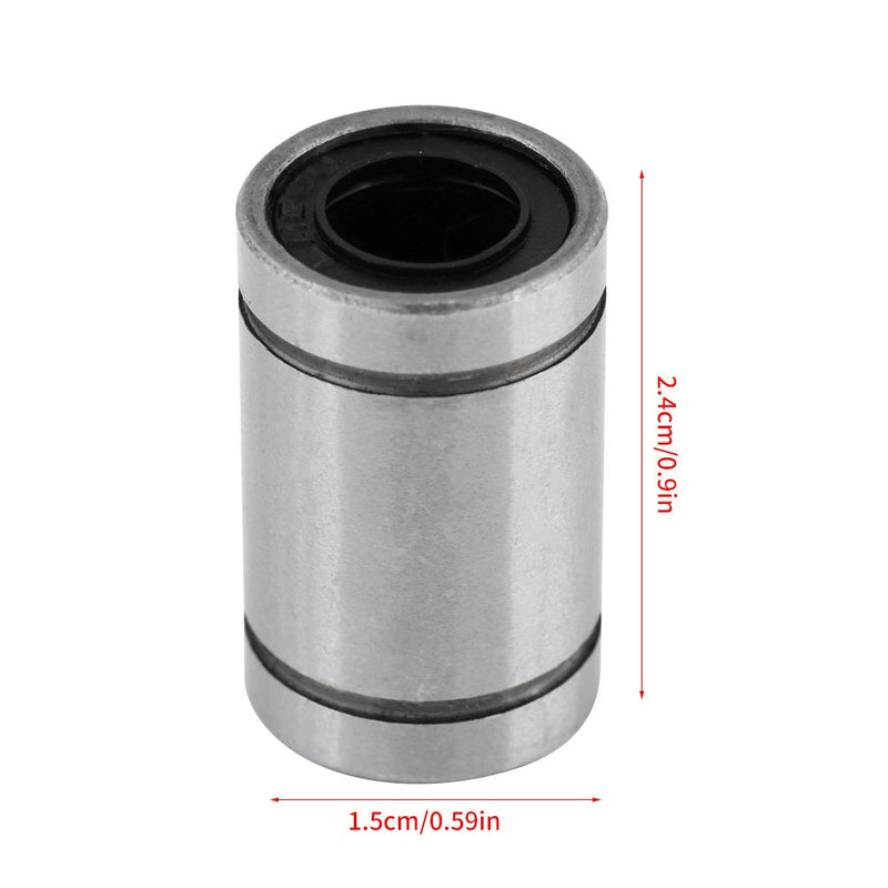  [AUSTRALIA] - 12Pcs LM8UU 8mm Linear Bearings 8 x 15 x 24mm CNC Linear Motion Ball Bearing Bushing Double Side Rubber Sealed for 3 Dimensional Printer CNC Parts