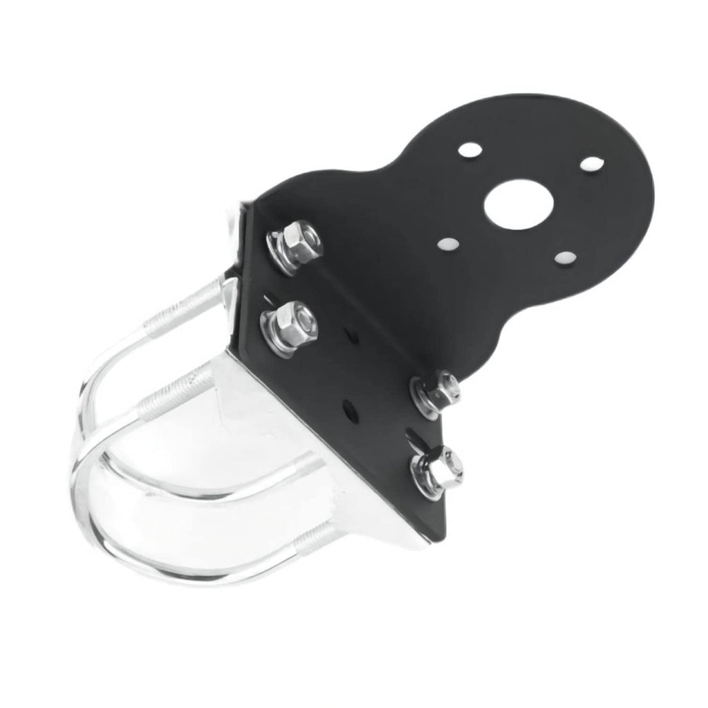  [AUSTRALIA] - Antenna Mast Clamp with U-Bolts for Ham UHF VHF CB Cellular Trucker Antenna,Antenna Mount Bracket for N Female Type Connector,Attic/Outdoor Antenna Mounting Holder (Black)