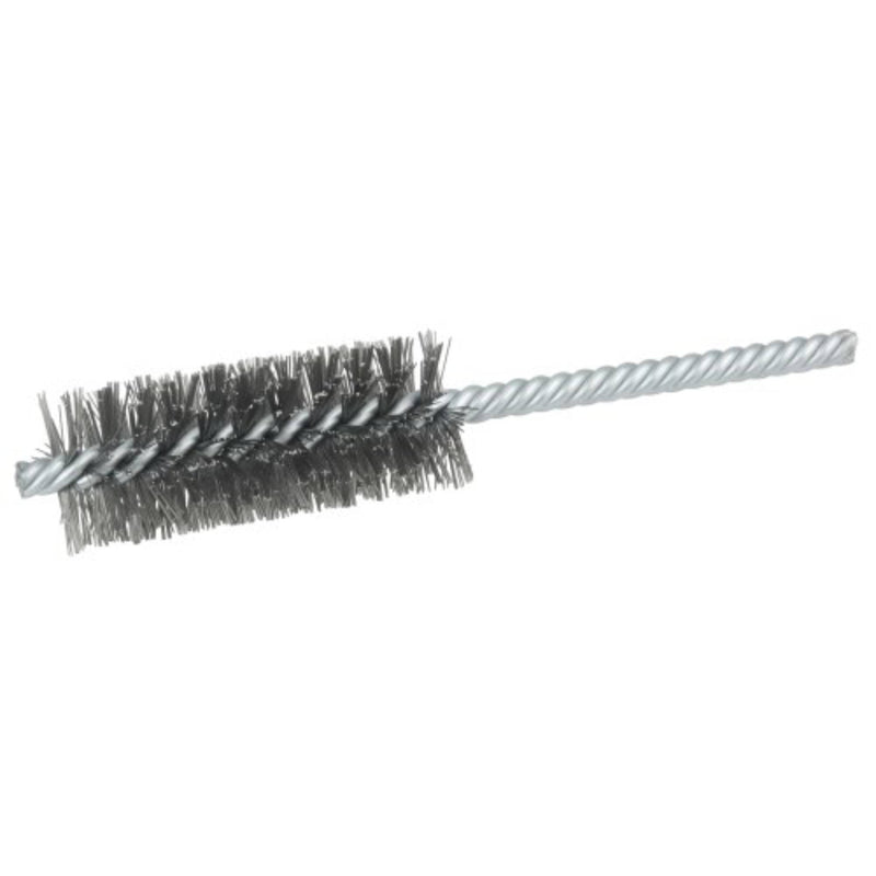  [AUSTRALIA] - Weiler 21115 0.0104" Wire Size, 1" Diameter, 5-1/2" Length, Steel Bristles, Double Stem Double Spiral Power Tube Brush, Made in the USA 0.0104 Wire Size