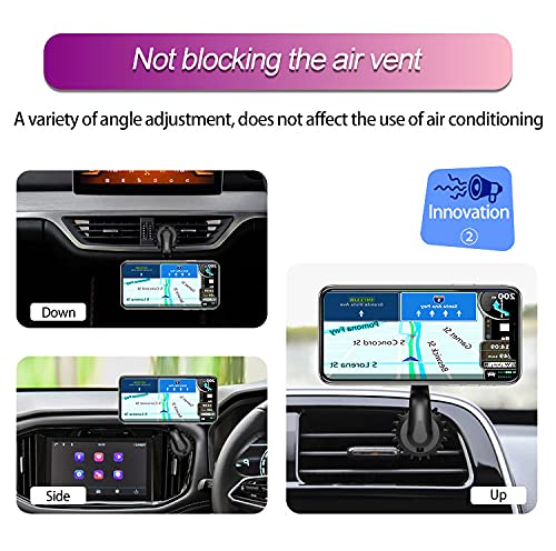  [AUSTRALIA] - Car Cell Phone Holde Unobstructed Car Vent Magnetic for I Phone and Android Phone Holder Mount, Upgrade Clip Universal Cell Phone Holder Rotate 360 Degree for yor Vehicle Air Vent.