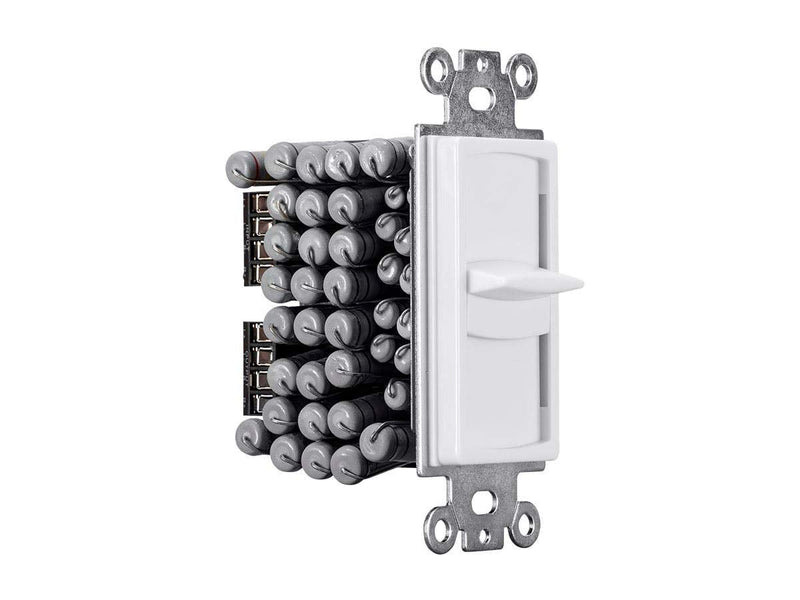  [AUSTRALIA] - Monoprice 120-Watt Slider Resistance Speaker Volume Control, 12-Position Switch, 36dB Attenuation, Solderless Speaker Terminals, 138169, Multi-Color