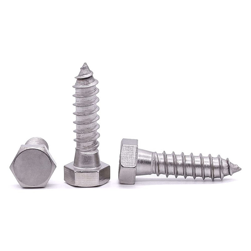  [AUSTRALIA] - 1/4" x 1-1/4" Hex Head Lag Screws Bolts, 304 Stainless Steel 18-8, Full Thread, Hexagon Head Wood Screws 25 PCS 1/4 x 1-1/4" (25 PCS)