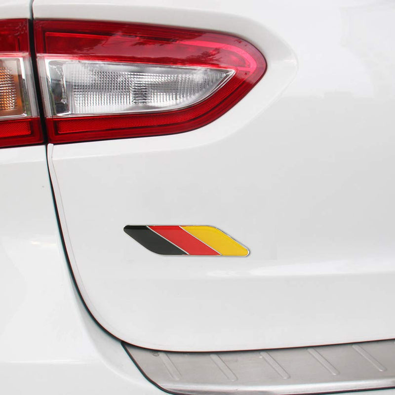 Dsycar 2Pcs/Pair 3D Germany Flag Car Emblem Badge Fit Germany Car Body German Flag Sticker Car Bumper Decoration - LeoForward Australia