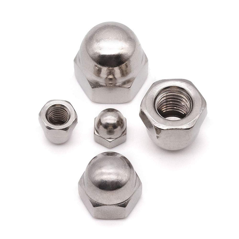  [AUSTRALIA] - M3-0.5mm (100 PCS) Acorn Hex Cap Nuts Locknuts, 304 Stainless Steel, Bright Finish M3 （100 PCS)