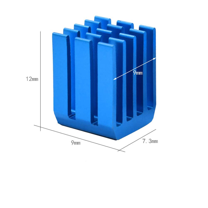  [AUSTRALIA] - 3D Printer Heatsink Kit + Thermal Conductive Adhesive Tape, Cooler Heat Sink Cooling TMC2130 TMC2100 A4988 DRV8825 TMC2208 Stepper Motor Driver Module (22pcs)