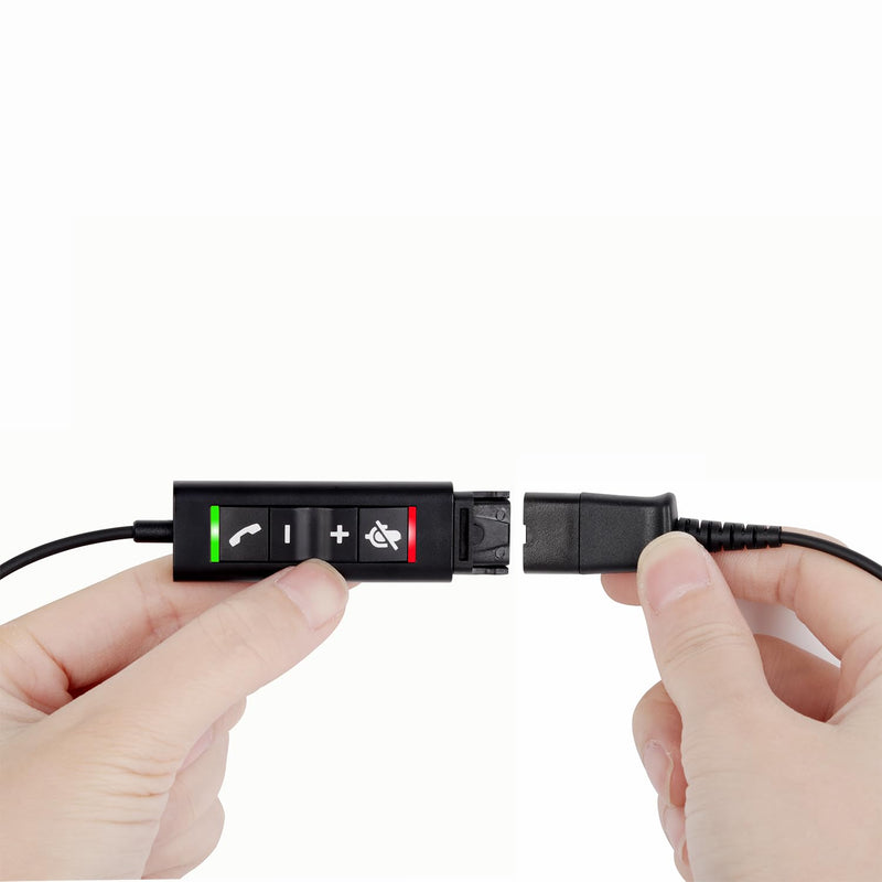  [AUSTRALIA] - VoiceJoy QD(Quick Disconnect) Connector to USB Adapter Cable Supports Microsoft Teams answering,ENC Noise-Cancelling and Echo Management U25 USB Adapter