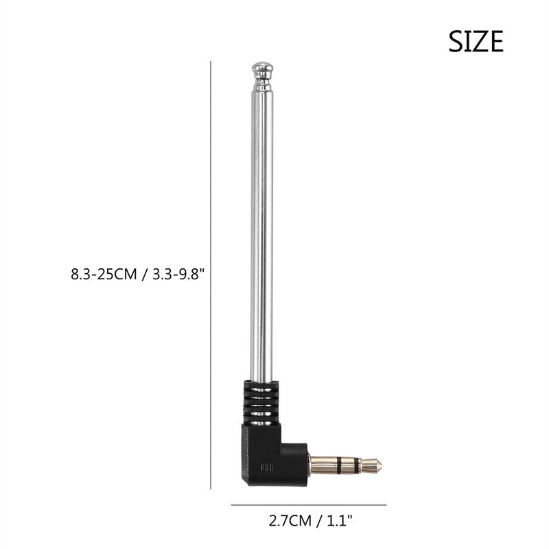 E-outstanding 2-Pack 4 Section Telescopic 3.5mm FM Radio Antenna,for Auto Car & Mobile Phone and Other Electronics Products 3.5mm Port FM Radio Receiver - LeoForward Australia