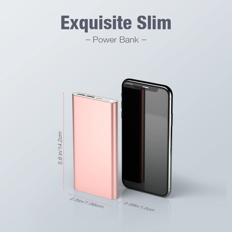  [AUSTRALIA] - EnergyCell Pilot 4GS Portable Charger,12000mAh Fast Charging Power Bank Dual 3A High-Speed Output Battery Pack Compatible with iPhone 12 11 X Samsung S10 and More - Rose Gold A-Rose Gold